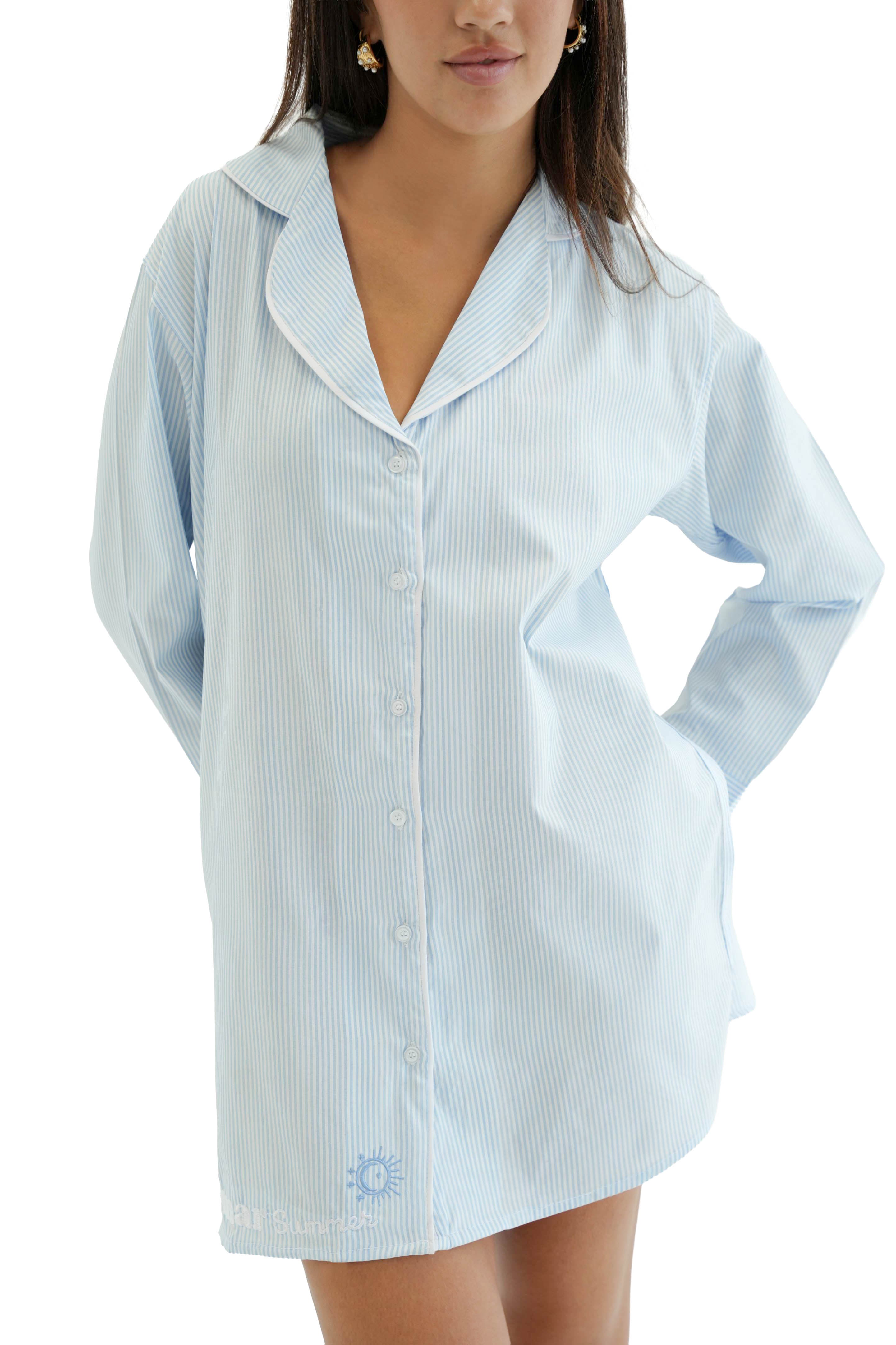 Cloud Blue Shirt Dress - amar Summer 25'